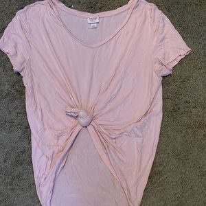 Light pink knotted blouse